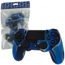 Силиконовый чехол для джойстика Dualshock 4 (Camo Blue), 207379, Аксессуары